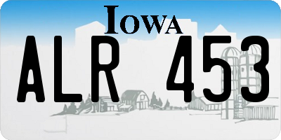 IA license plate ALR453