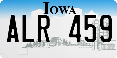 IA license plate ALR459