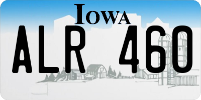 IA license plate ALR460
