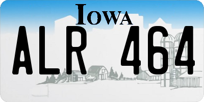 IA license plate ALR464