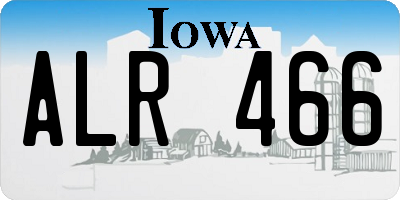 IA license plate ALR466