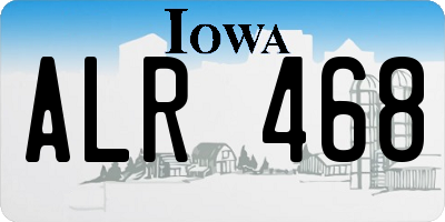 IA license plate ALR468