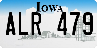 IA license plate ALR479