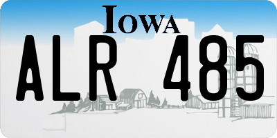 IA license plate ALR485