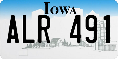 IA license plate ALR491