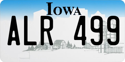 IA license plate ALR499