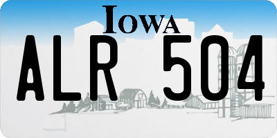 IA license plate ALR504