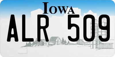 IA license plate ALR509