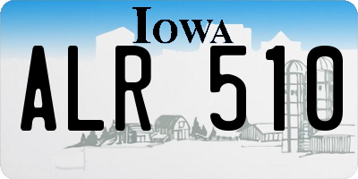 IA license plate ALR510