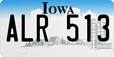IA license plate ALR513