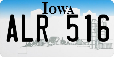 IA license plate ALR516