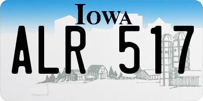IA license plate ALR517