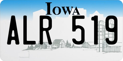 IA license plate ALR519