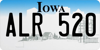 IA license plate ALR520