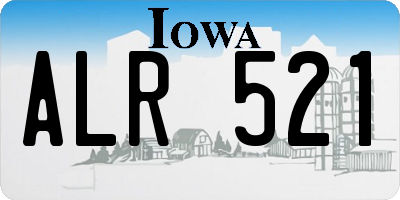 IA license plate ALR521