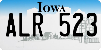IA license plate ALR523