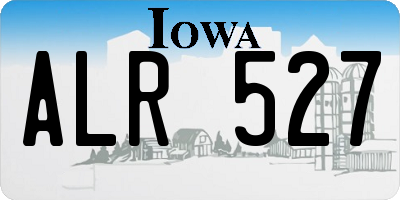IA license plate ALR527
