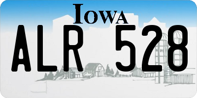 IA license plate ALR528