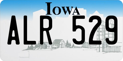 IA license plate ALR529