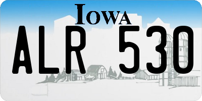 IA license plate ALR530