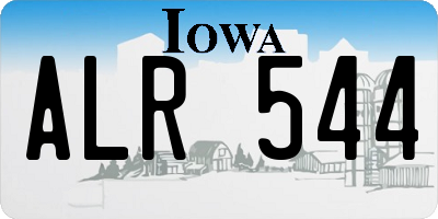 IA license plate ALR544