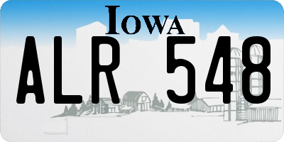 IA license plate ALR548