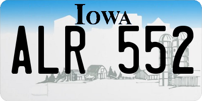 IA license plate ALR552