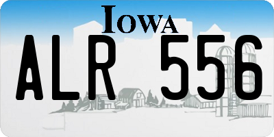 IA license plate ALR556