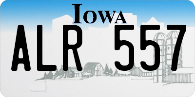 IA license plate ALR557
