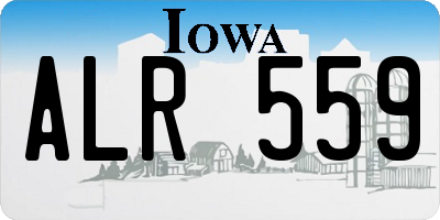 IA license plate ALR559