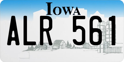 IA license plate ALR561