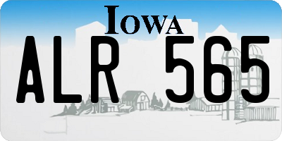 IA license plate ALR565