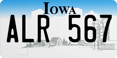 IA license plate ALR567