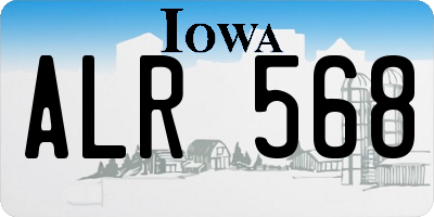 IA license plate ALR568