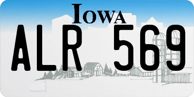 IA license plate ALR569
