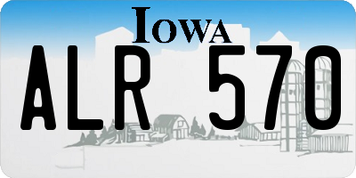IA license plate ALR570