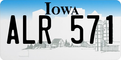 IA license plate ALR571