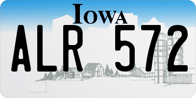 IA license plate ALR572