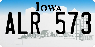 IA license plate ALR573