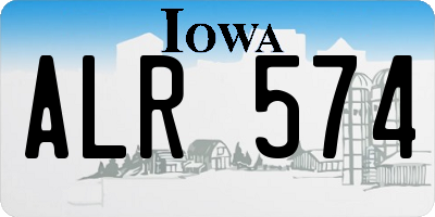 IA license plate ALR574