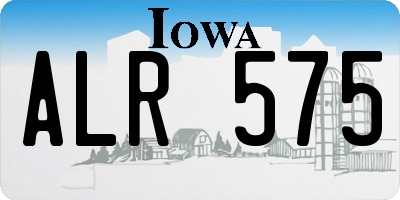 IA license plate ALR575