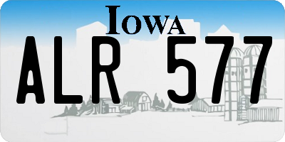 IA license plate ALR577