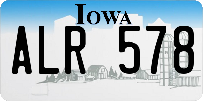 IA license plate ALR578