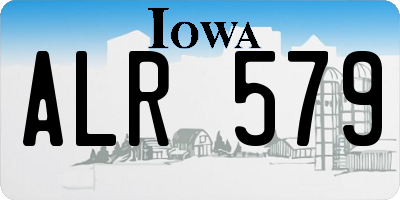 IA license plate ALR579