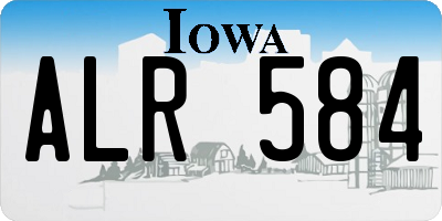 IA license plate ALR584