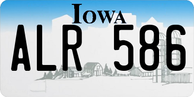 IA license plate ALR586