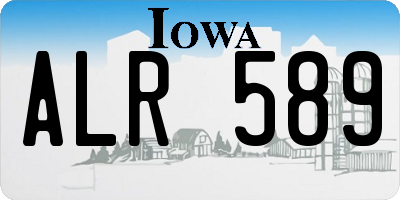 IA license plate ALR589