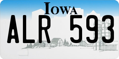 IA license plate ALR593