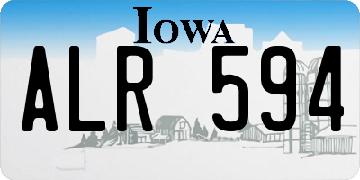 IA license plate ALR594