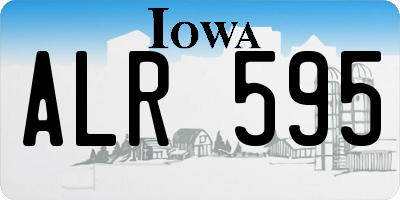 IA license plate ALR595